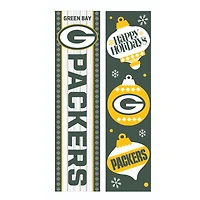 Green Bay Packers 47" Double Sided Christmas Leaner Fan Sign