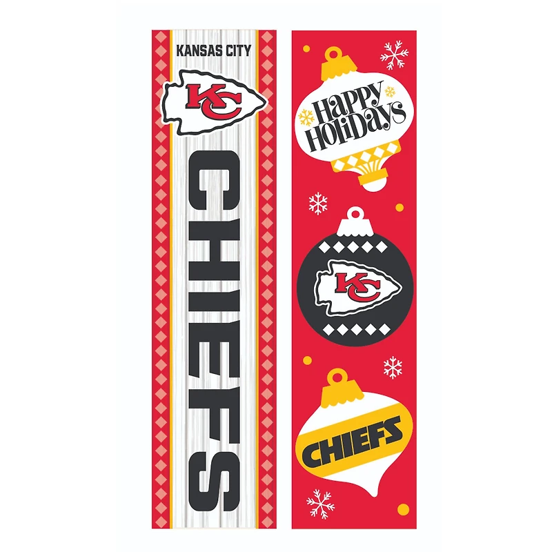 Kansas City Chiefs 47" Double Sided Christmas Leaner Fan Sign