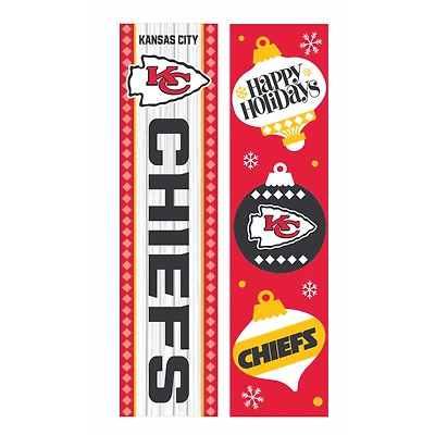 Kansas City Chiefs 47" Double Sided Christmas Leaner Fan Sign