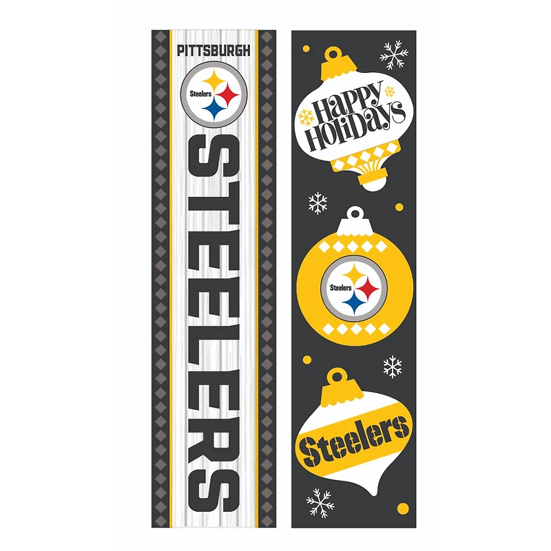 Pittsburgh Steelers 47" Double Sided Christmas Leaner Fan Sign