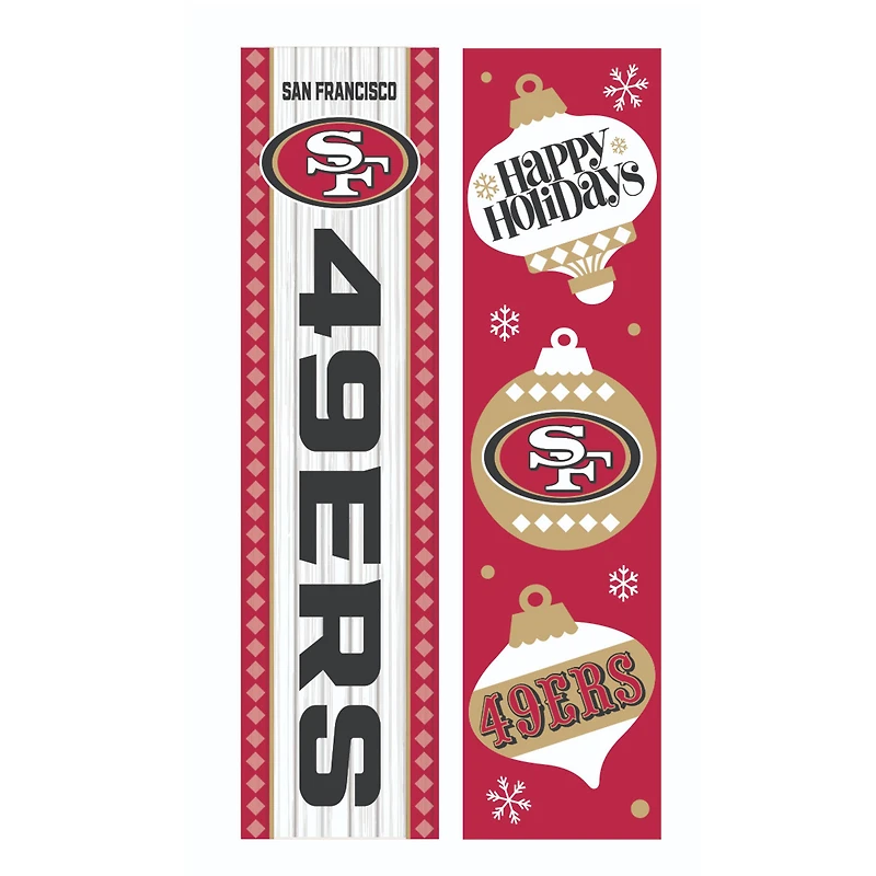 San Francisco 49ers 47" Double Sided Christmas Leaner Fan Sign