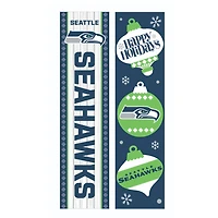 Seattle Seahawks 47" Double Sided Christmas Leaner Fan Sign