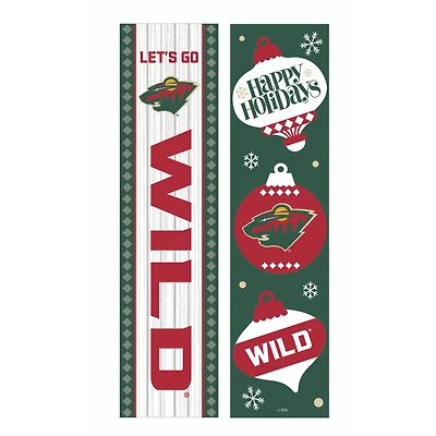 Minnesota Wild 47" Double Sided Christmas Leaner Fan Sign