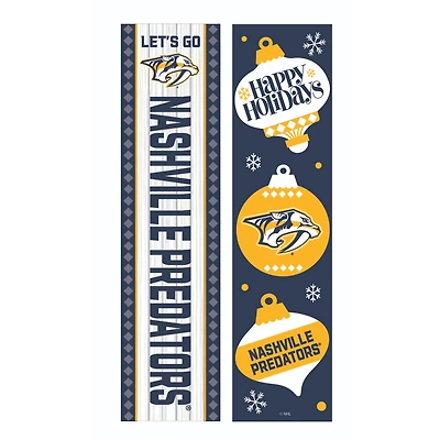 Nashville Predators 47" Double Sided Christmas Leaner Fan Sign