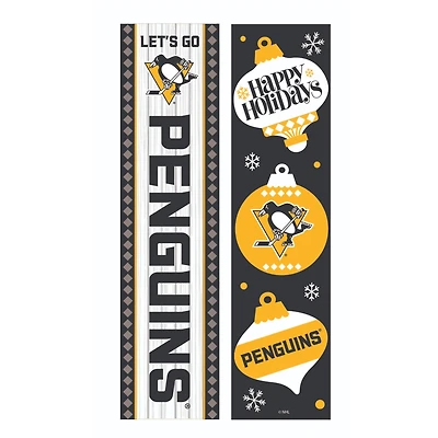 Pittsburgh Penguins 47" Double Sided Christmas Leaner Fan Sign
