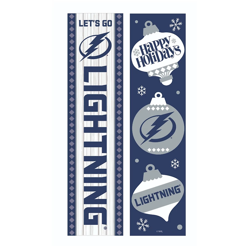 Tampa Bay Lightning 47" Double Sided Christmas Leaner Fan Sign