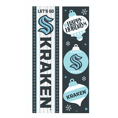 Seattle Kraken 47" Double Sided Christmas Leaner Fan Sign