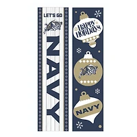 Navy Midshipmen 47" Double Sided Christmas Leaner Fan Sign