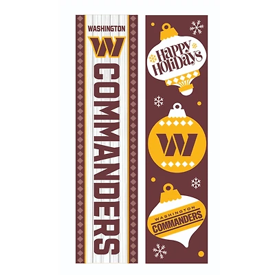 Washington Commanders 47" Double Sided Christmas Leaner Fan Sign