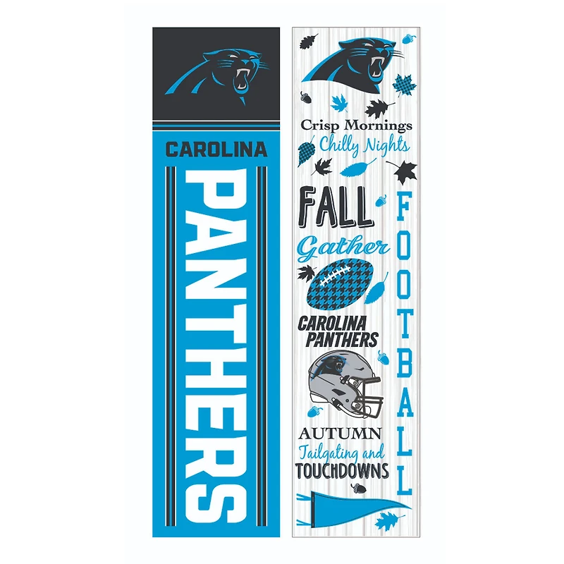Carolina Panthers 47" Double Sided Fall Leaner Fan Sign