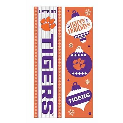 Clemson Tigers 47" Double Sided Christmas Leaner Fan Sign