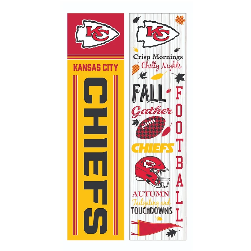 Kansas City Chiefs 47" Double Sided Fall Leaner Fan Sign