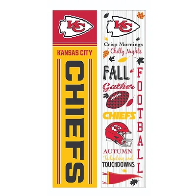 Kansas City Chiefs 47" Double Sided Fall Leaner Fan Sign