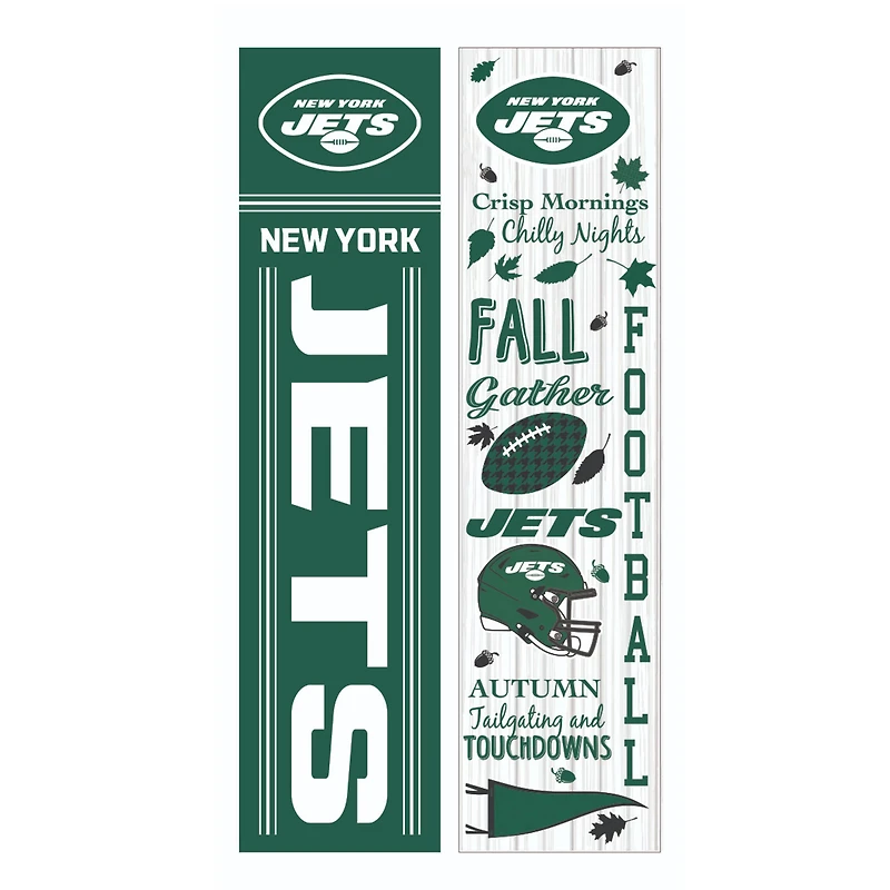 New York Jets 47" Double Sided Fall Leaner Fan Sign