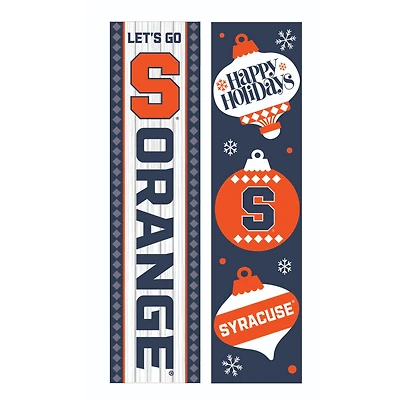 Syracuse Orange 47" Double Sided Christmas Leaner Fan Sign