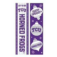 TCU Horned Frogs 47" Double Sided Christmas Leaner Fan Sign