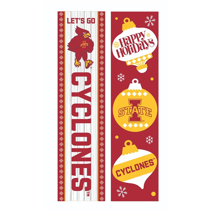 Iowa State Cyclones 47" Double Sided Christmas Leaner Fan Sign