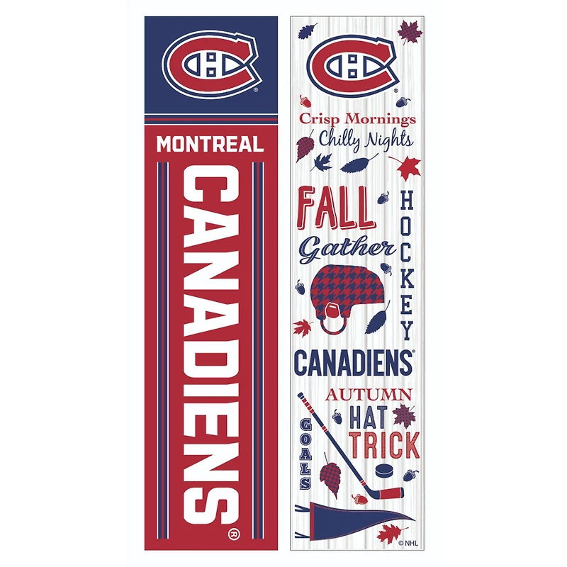 Montreal Canadiens 47" Double Sided Fall Leaner Fan Sign
