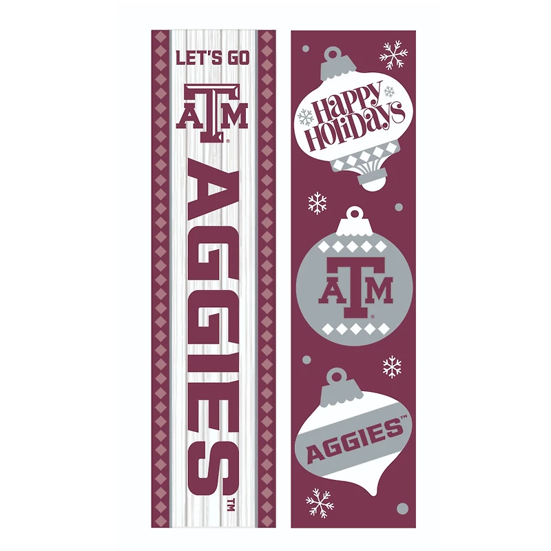 Texas A&M Aggies 47" Double Sided Christmas Leaner Fan Sign