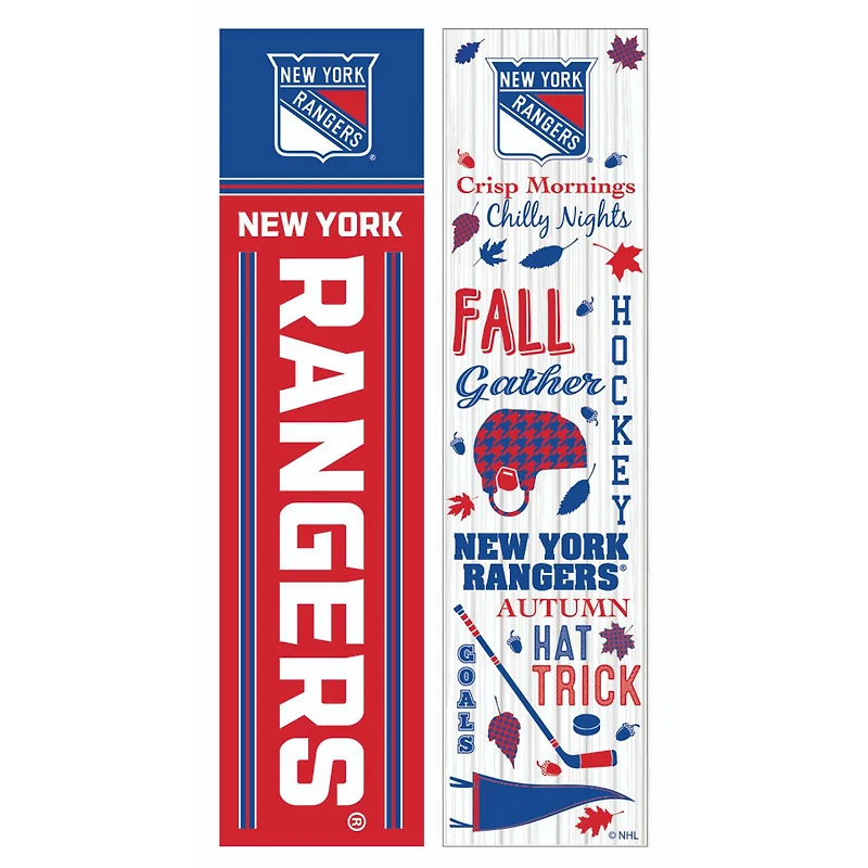 New York Rangers 47" Double Sided Fall Leaner Fan Sign