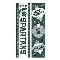 Michigan State Spartans 47" Double Sided Christmas Leaner Fan Sign