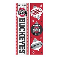 Ohio State Buckeyes 47" Double Sided Christmas Leaner Fan Sign