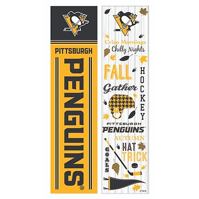 Pittsburgh Penguins 47" Double Sided Fall Leaner Fan Sign