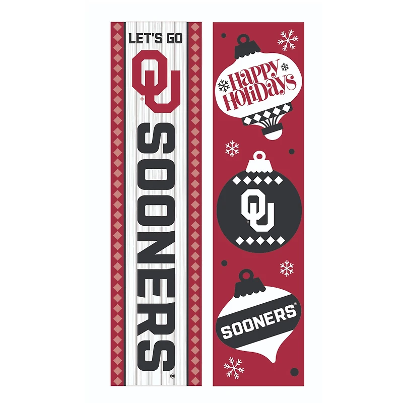 Oklahoma Sooners 47" Double Sided Christmas Leaner Fan Sign