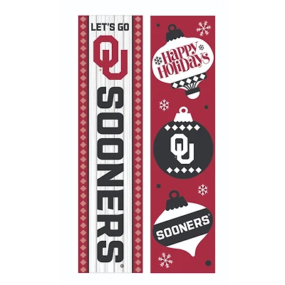 Oklahoma Sooners 47" Double Sided Christmas Leaner Fan Sign