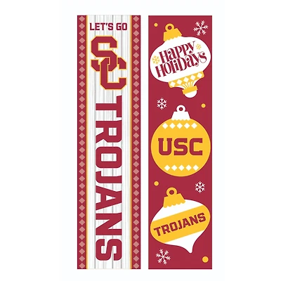 USC Trojans 47" Double Sided Christmas Leaner Fan Sign
