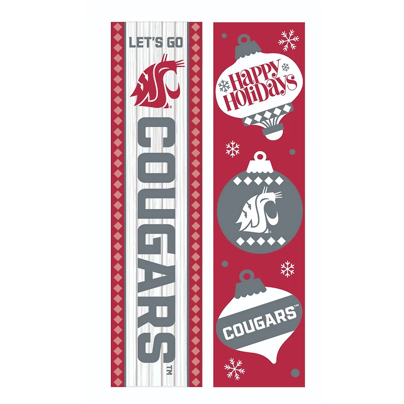 Washington State Cougars 47" Double Sided Christmas Leaner Fan Sign