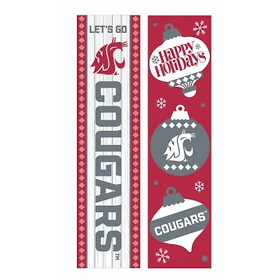 Washington State Cougars 47" Double Sided Christmas Leaner Fan Sign