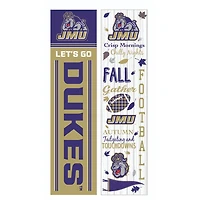 James Madison Dukes 47" Double Sided Fall Leaner Fan Sign
