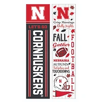 Nebraska Huskers 47" Double Sided Fall Leaner Fan Sign