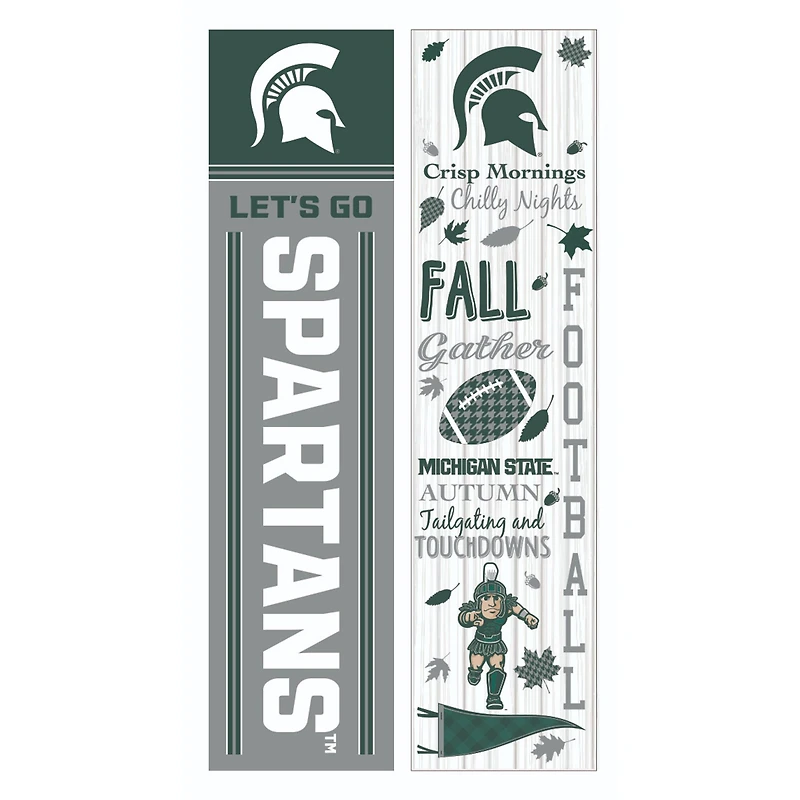 Michigan State Spartans 47" Double Sided Fall Leaner Fan Sign