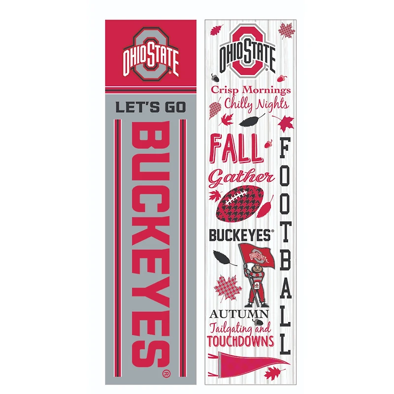 Ohio State Buckeyes 47" Double Sided Fall Leaner Fan Sign