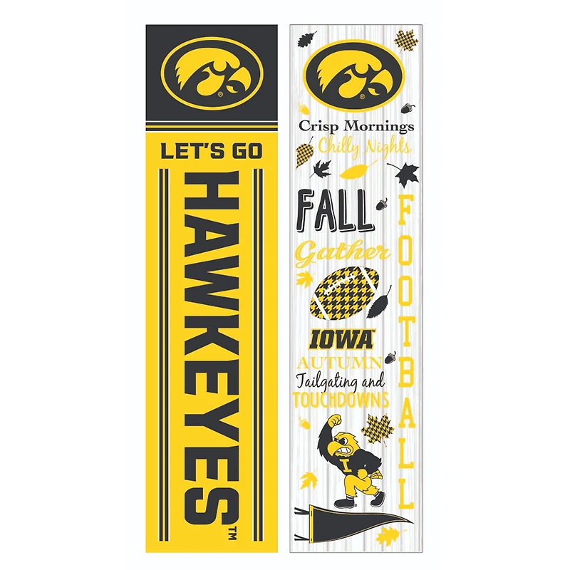 Iowa Hawkeyes 47" Double Sided Fall Leaner Fan Sign