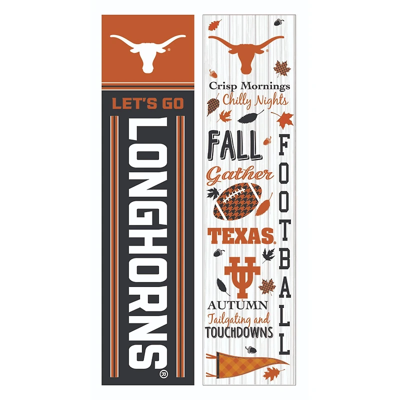 Texas Longhorns 47" Double Sided Fall Leaner Fan Sign