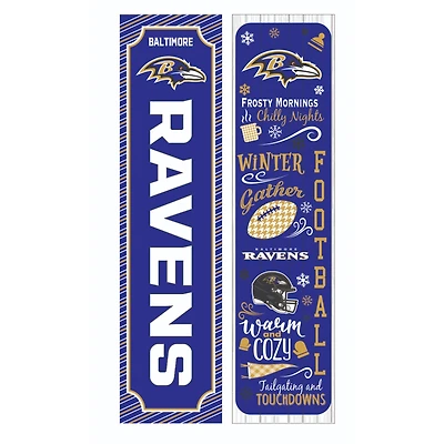 Baltimore Ravens 47" Double Sided Winter Leaner Fan Sign