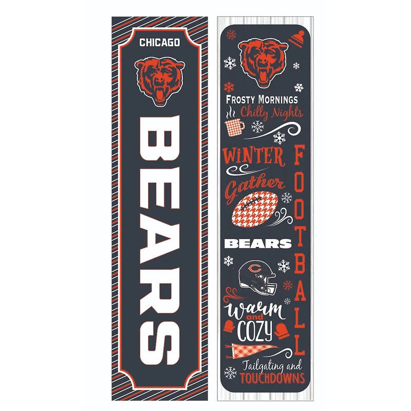Chicago Bears 47" Double Sided Winter Leaner Fan Sign