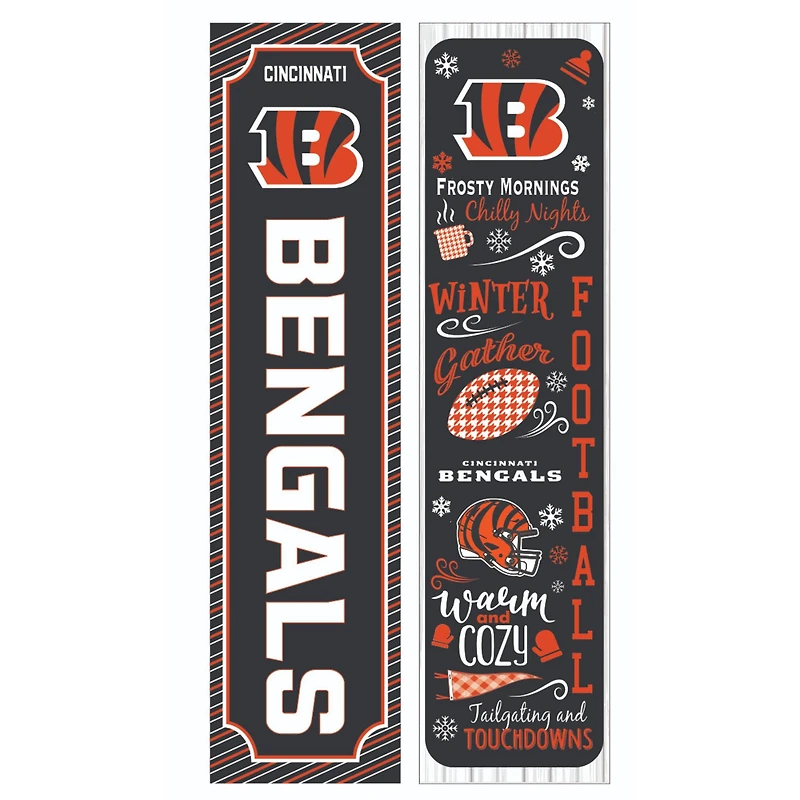 Cincinnati Bengals 47" Double Sided Winter Leaner Fan Sign