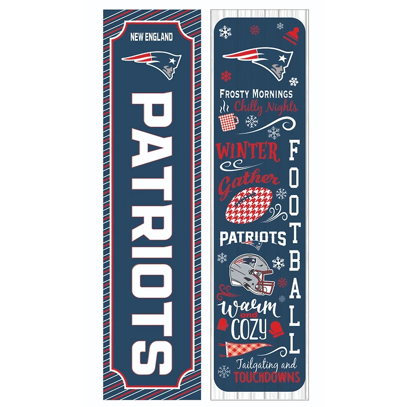 New England Patriots 47" Double Sided Winter Leaner Fan Sign