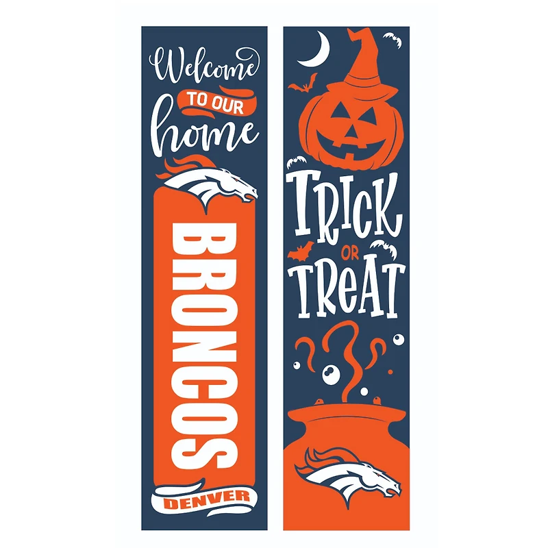Denver Broncos 47" Double Sided Halloween Leaner Fan Sign