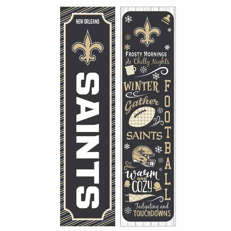 New Orleans Saints 47" Double Sided Winter Leaner Fan Sign