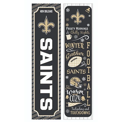 New Orleans Saints 47" Double Sided Winter Leaner Fan Sign