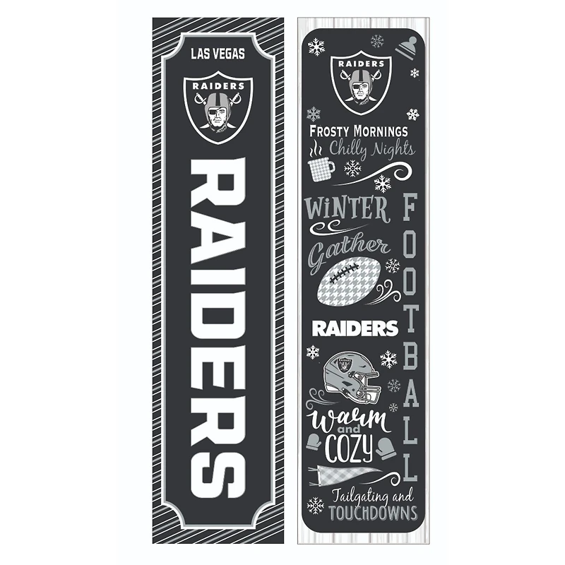 Las Vegas Raiders 47" Double Sided Winter Leaner Fan Sign