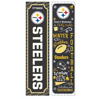 Pittsburgh Steelers 47" Double Sided Winter Leaner Fan Sign
