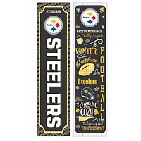 Pittsburgh Steelers 47" Double Sided Winter Leaner Fan Sign