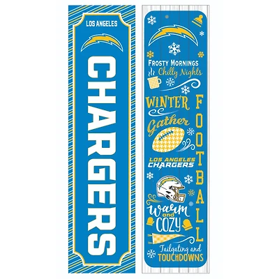 Los Angeles Chargers 47" Double Sided Winter Leaner Fan Sign