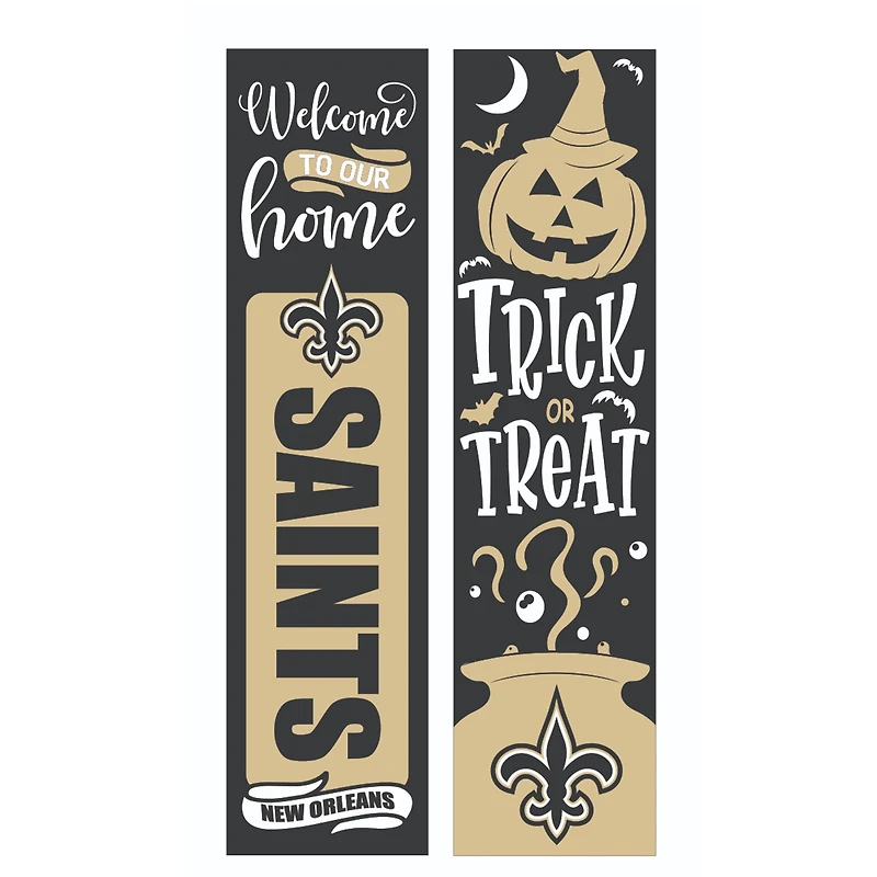 New Orleans Saints 47" Double Sided Halloween Leaner Fan Sign